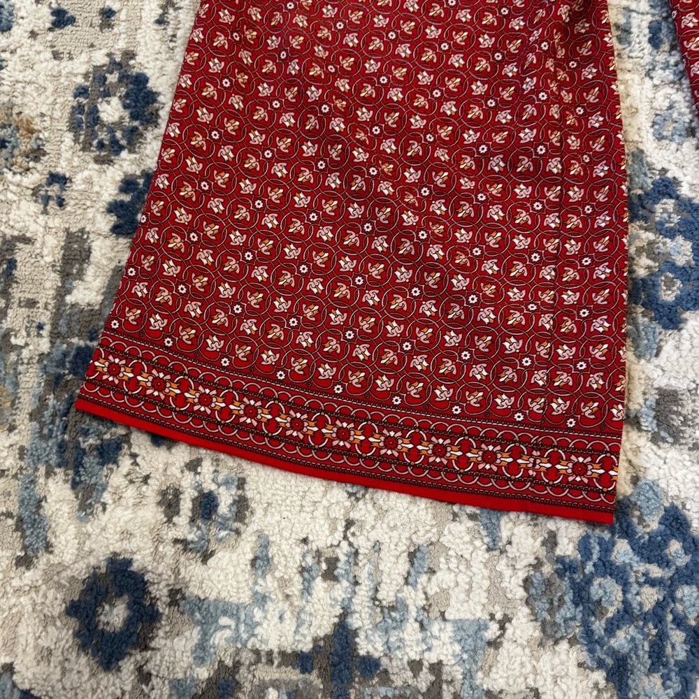 Max Studios Red Patterned Wide-Leg Pants - image 3